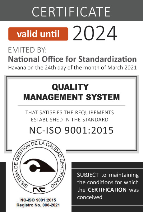 Certificate of Quality Acinox Engineering